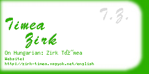 timea zirk business card